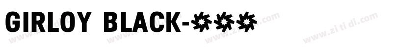 GIRLOY BLACK字体转换